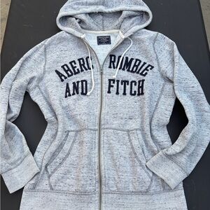 Abercrombie & Fitch Light Gray Zip-Up